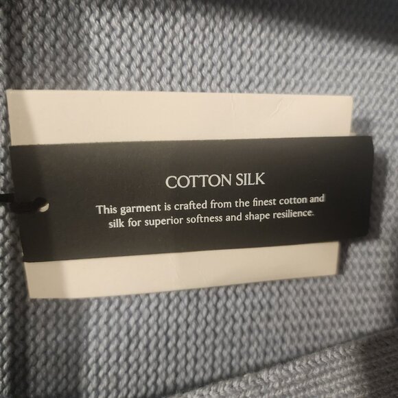 Banana Republic Women’s Demi Cotton Silk Cardigan Sweater Blue Gray Size Large - Picture 6 of 10